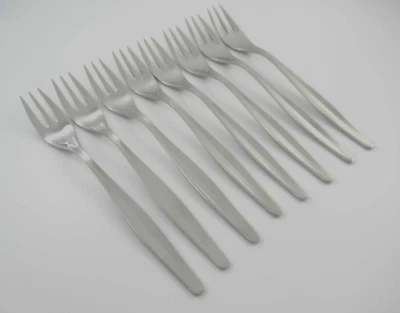 8 Salad Forks ATLANTA MOTION WMF Satin Stainless Steel Flatware Germany - Image 1 of 4