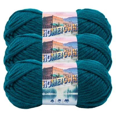 (3 Pack) Lion Brand Yarn 135-175E Hometown Bulky Yarn, Montpelier Peacock - Image 1 of 4