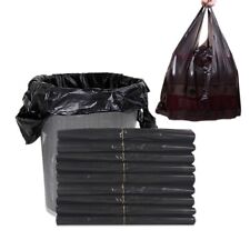 100pcs 14 x 21.6 inch Shopping Bag Black Plastic Bags Grocery T-shirt Bags