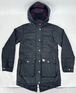 Carhartt Amoret Puffer Coat Damen XS 0/2 schwarz gesteppt Rain Defender Kapuze Y2K - Bild 1 von 20