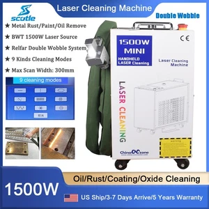 US Stock 1500W Handheld Fiber Laser Cleaning Remove Machine for Metal Rust Oil - Picture 1 of 17