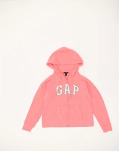 GAP Mujer Gráfico Cremallera Sudadera con Capucha Suéter Reino Unido 14 Grande Rosa Algodón VR03 - Imagen 1 de 4
