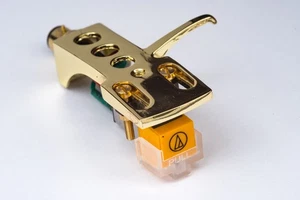 Gold Plated Headshell & Cartridge for Audio Technica T92, ATLP120, ATLP1240 - Picture 1 of 4