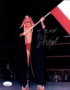 The Iron Sheik Signed Autographed 8X10 Photo WWF Legend Waving Flag JSA - Picture 1 of 2