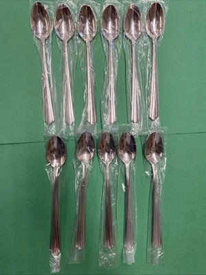 (11) Hampton Silversmiths CENTRAL Stainless 18/10 Glossy Iced Teaspoons - Image 1 of 4