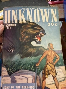 Rivista Pulp sconosciuta numero novembre 1939—-insaccata - Foto 1 di 1