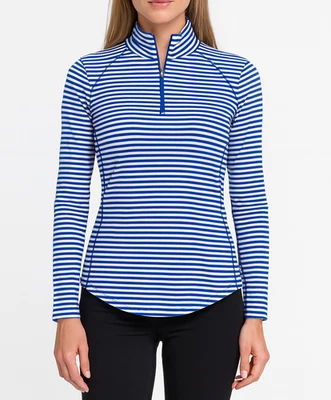 RLX Ralph Lauren Striped Quarter-Zip Women’s  Golf Performance Top Activewear - Изображение 1 из 4