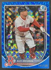 2025 Bowman Chrome Alex Bregman Blue Geometric Refractor /150 Red Sox #15 - Picture 1 of 2