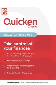 Quicken Classic Deluxe - 1 Year Subscription For New Subscribers (Windows/Mac) - Picture 1 of 5