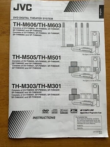 JVC DVD Digital Theater System Owners Manual Only - Picture 1 of 2
