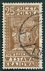 POLAND 1928 25g red-brown SG275 used NG National Exhibition Poznan b ##W25