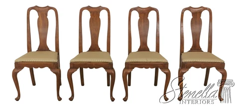 LF59913EC: Set of 4 HENKEL HARRIS Solid Cherry Dining Room Chairs Cover