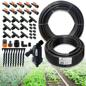KIT IRRIGAZIONE a GOCCIA da 100 mq ALA GOCCIOLANTE PASSO 50 per ORTO e GIARDINO - Foto 1 di 7