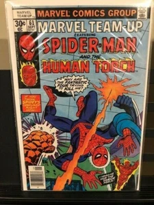 MARVEL TEAM-UP vol 1 (1972 series) Feat. #061 #61 SpiderMan & Human Torch VF+NM- - Picture 1 of 1
