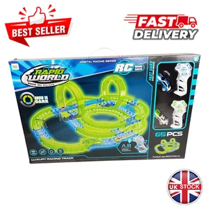 F1 Remote Control Slot Car Racing Set – 2 Cars – Track Toy for Children Aged 6+ - Picture 1 of 8