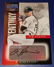 2001 Donruss Signature Series Tim Hudson Auto Century Marks /140 Autograph