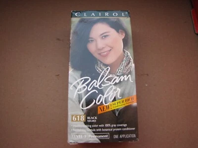 BÁLSAMO CLAIROL VINTAGE NUEVO STOCK ANTIGUO COLOR #618 NEGRO PERMANENTE Foto 1 de 2