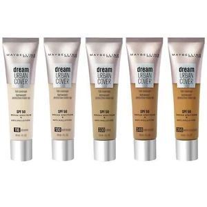 Maybelline Foundation Dream Urban Cover 30ml Make Up Full Coverage SPF 50 - Picture 1 of 17