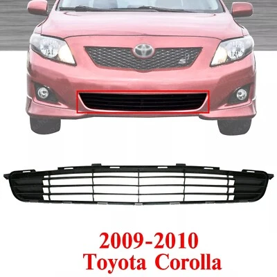 Parrilla de parachoques delantero texturizada negra para Toyota Corolla 2009-2010 Foto 1 de 4