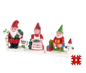 LEMAX VILLAGE GNOMOS DE JARDÍN DE NAVIDAD, JUEGO DE 3 - ARTÍCULO # 04739 NUEVO EN PAQUETE - Imagen 1 de 1