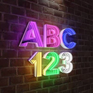 Letras y números de espejo infinito 3D personalizados para decoración de pared de bar/comercial - Imagen 1 de 8