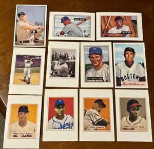 1989 Bowman Reprint Sweepstakes 11 Card Lot - Mantle, Robinson, Mays, Paige