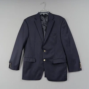 Abrigo deportivo Chaps para hombre 40R azul marino dorado botones mezcla de lana blazer chaqueta - Imagen 1 de 14