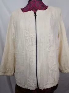 BLEND SHE, Impresionante Chaqueta Crema Damas, BOHO, Talla XL, 100% Algodón - Imagen 1 de 5