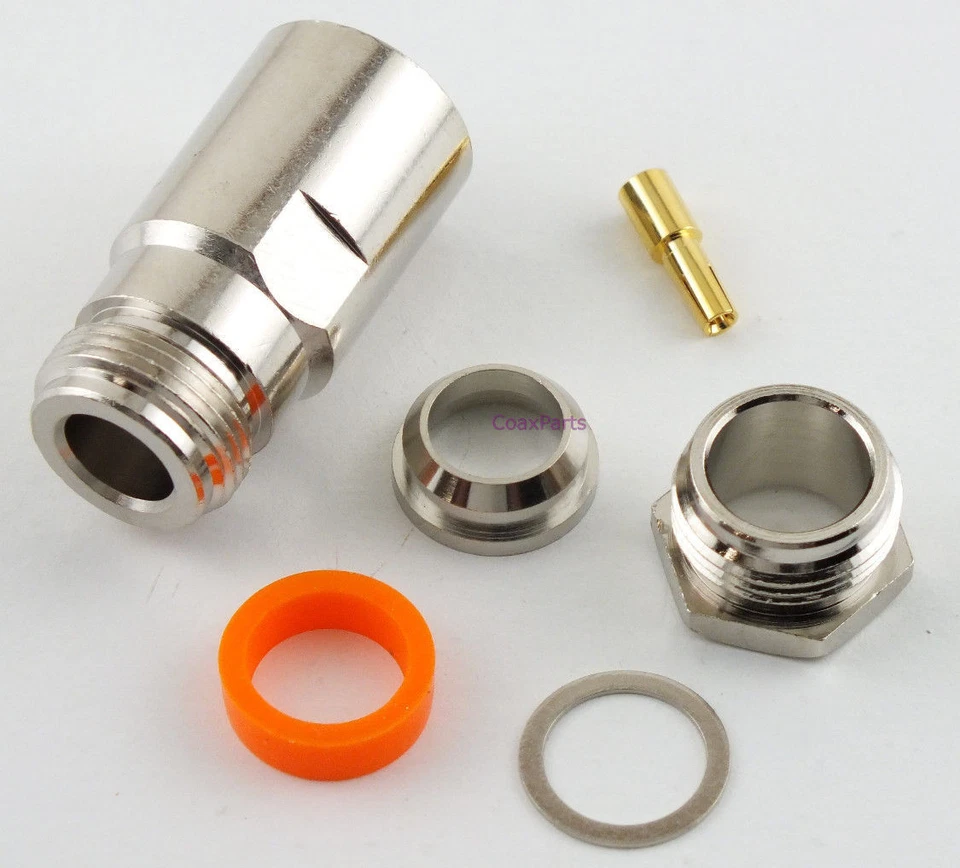 N Female Coax Connector Clamp LMR-400 Series Coax - USA Ham Radio Seller - Image 1 of 1