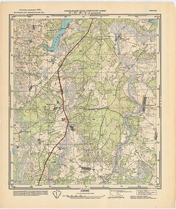 Mapa topográfico militar soviético ruso - DAUMILIAI (Lituania), 1:25k, edición 1952 - Imagen 1 de 2