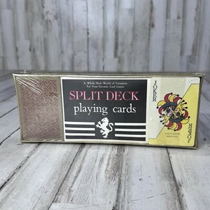 VERY UNUSUAL NEW 1979 Stancraft Split Deck Playing Card Set 2 Decks - Picture 1 of 9
