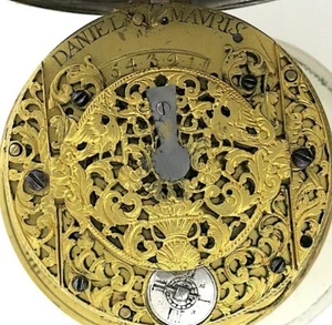 Antique Pocket Watch, early verge, single hand alarm - Mauris, Swiss, c1700 - Picture 1 of 11