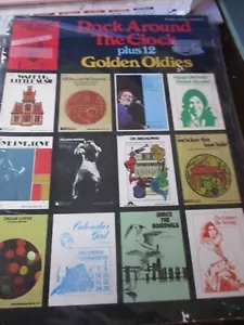 Vintage sheet music "ROCK AROUND THE CLOCK" plus 12 golden oldies 1977 FREE SHIP - Picture 1 of 1