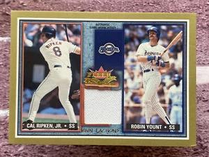 2002 Fleer Fall Classic Rival Factions Jersey Cal Ripken Robin Yount #RF-CR-RY - Bild 1 von 2
