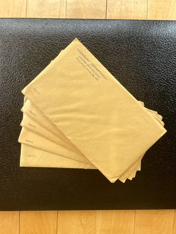 5x Unopened Sealed 1962 U.S. Proof Coin Sets inc. 3 Silver Coins each * 04033L Cover