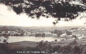 Mount Vernon ME Minnehonk Lake Aerial View RPPC Postcard - Picture 1 of 2