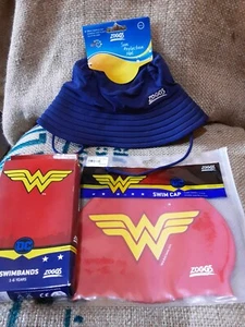 Zoggs Toddlers Swim Cap, Swimband Sunhat Bundle RRP $58 - Picture 1 of 5