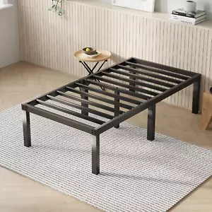 Twin Bed Frame, 14 Inch Metal Platform Bed Frame Twin Size with Storage Space Un - Picture 1 of 7