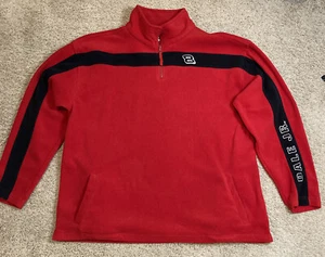 NASCAR Winners Circle Dale Earnhardt Jr Red 1/4 Zip Fleece Sz L #8 Budweiser - Picture 1 of 6