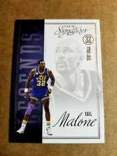KARL MALONE 2012-13 PANINI SIGNATURES BASKETBALL SILVER #5/25 JAZZ HOF 