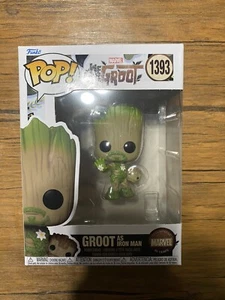 Funko Pop!: GROOT como IRON MAN #1393 (Serie We Are Groot) con protector EN MANO - Imagen 1 de 3