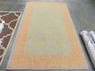 Alfombra de hilos sueltos NARANJA/PLATA 5' X 8', precio reducido 1172584163 SZN105A-5 Foto 1 de 4