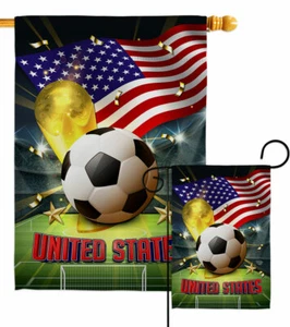 WM USA Garten Flagge Sport Fußball Deko Geschenk Hof Banner - Bild 1 von 19