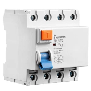 Interruptor de protección de corriente de fallo FI RCD tipo B 40A 30 mA Wallbox coche eléctrico sensible a todas las corrientes - Imagen 1 de 10