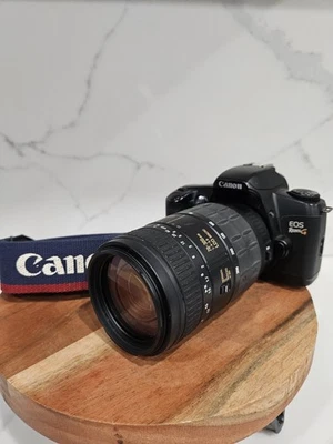 Пленочная камера Canon EOS Rebel G + макро зум-объектив Quantaray 70-300 мм - черный корпус - Изображение 1 из 4