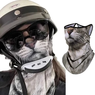 Breathable 3D Animal Balaclava Silk Texture Face Mask Cover  Outdoor - Image 1 of 4