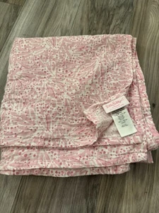 Lilly Pulitzer Pottery Barn Baby Swaddle Pink Blooms Leaves Butterfly Muslin 47" - Picture 1 of 13
