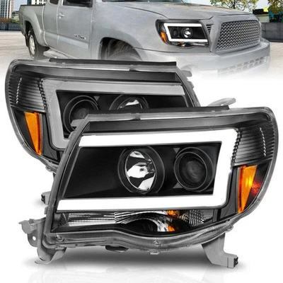 ANZO 111517 fits Toyota 05-09 Tacoma Projector Light Bar Style Headlights Foto 1 de 4