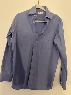 Ascot Chang Custom-Made Blue Cotton Dress Shirt – M - Image 1 of 3