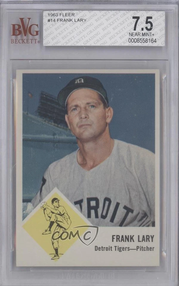 1963 Fleer Frank Lary #14 BVG 7.5 - Image 1 of 2